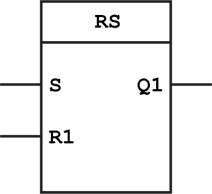 Reset/Set Block, Function Block Diagram PLC