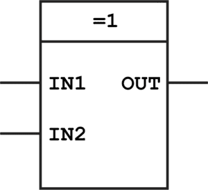 XOR Block, Function Block Diagram PLC