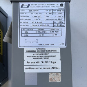 Beaver Electric - 347-120/240v Transformer