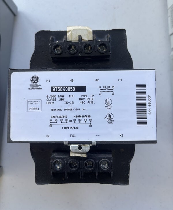 General Electric Industrial Control Transformer - Single Pole