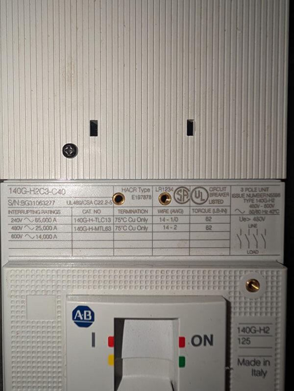 Allen Bradley 140G-H2C3-C40 Circuit Breaker