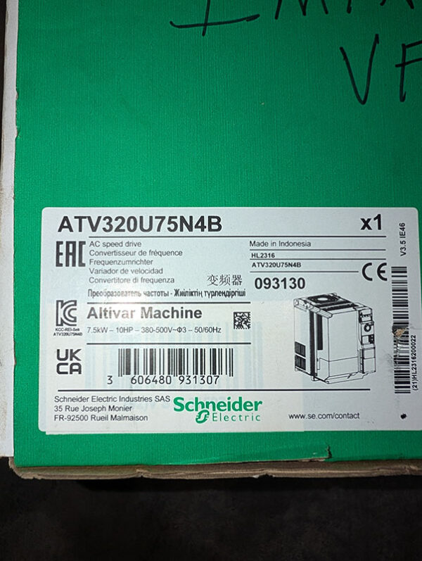 Schneider Altivar ATV320U75N4B VFD