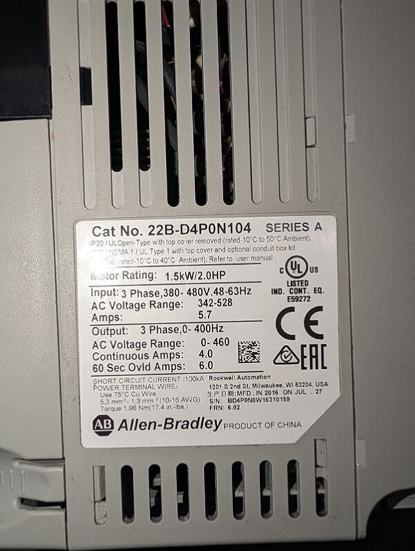 Allen-Bradley Powerflex 40 VFD